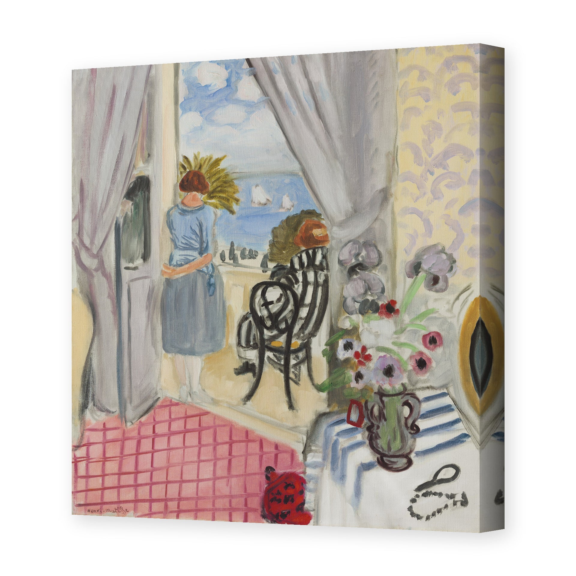 Henri Matisse's Les Regates De Nice painting reproduced as a gallery-wrapped canvas print