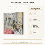 Henri Matisse - Les Regates De Nice gallery wrap canvas construction and hanging details infographic
