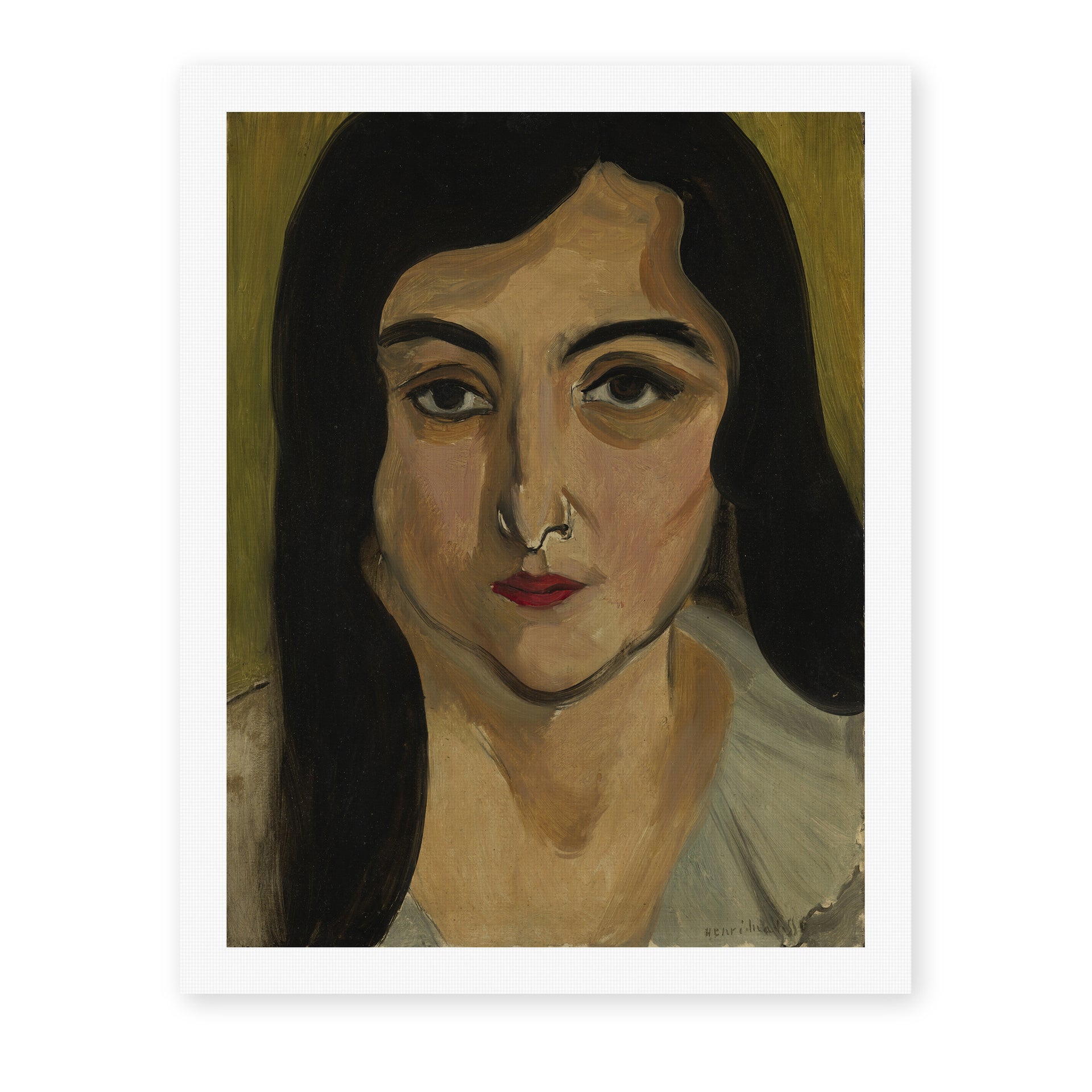 Henri Matisse's Lorette painting reproduced as a rolled canvas print