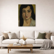Gallery-wrapped canvas print of Henri Matisse's Lorette hanging in a living room, view 2