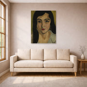 Unframed poster print of Henri Matisse's Lorette displayed in a living room, view 1