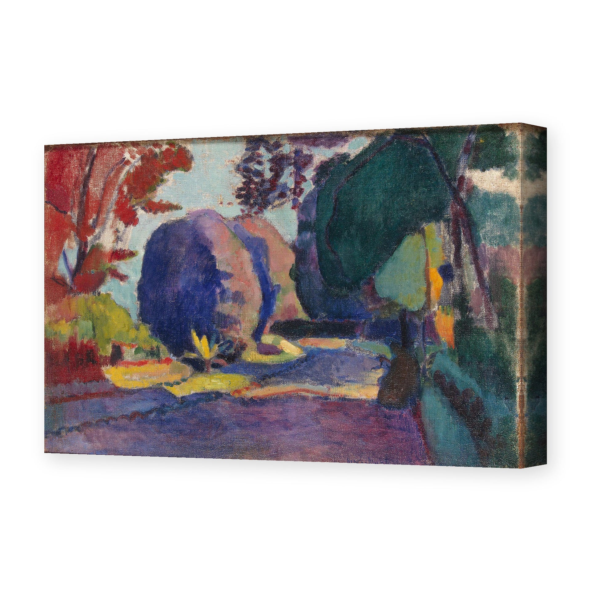 Henri Matisse's Luxembourg Gardens painting reproduced as a gallery-wrapped canvas print