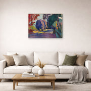 Gallery-wrapped canvas print of Henri Matisse's Luxembourg Gardens hanging in a living room, view 2