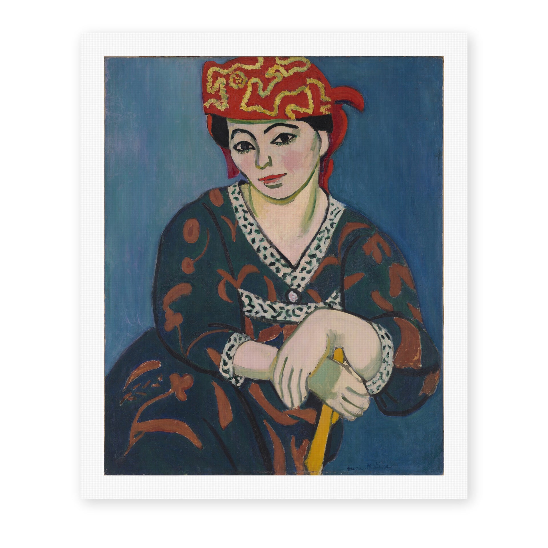 Henri Matisse's Madras Rouge painting reproduced as a rolled canvas print