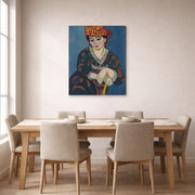 Gallery-wrapped canvas print of Henri Matisse's Madras Rouge hanging on a dining room wall