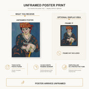 Henri Matisse - Madras Rouge poster print size comparison display infographic