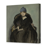 Henri Matisse's Marguerite Wearing a Hat painting reproduced as a gallery-wrapped canvas print