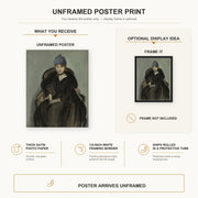 Henri Matisse - Marguerite Wearing a Hat poster print size comparison display infographic
