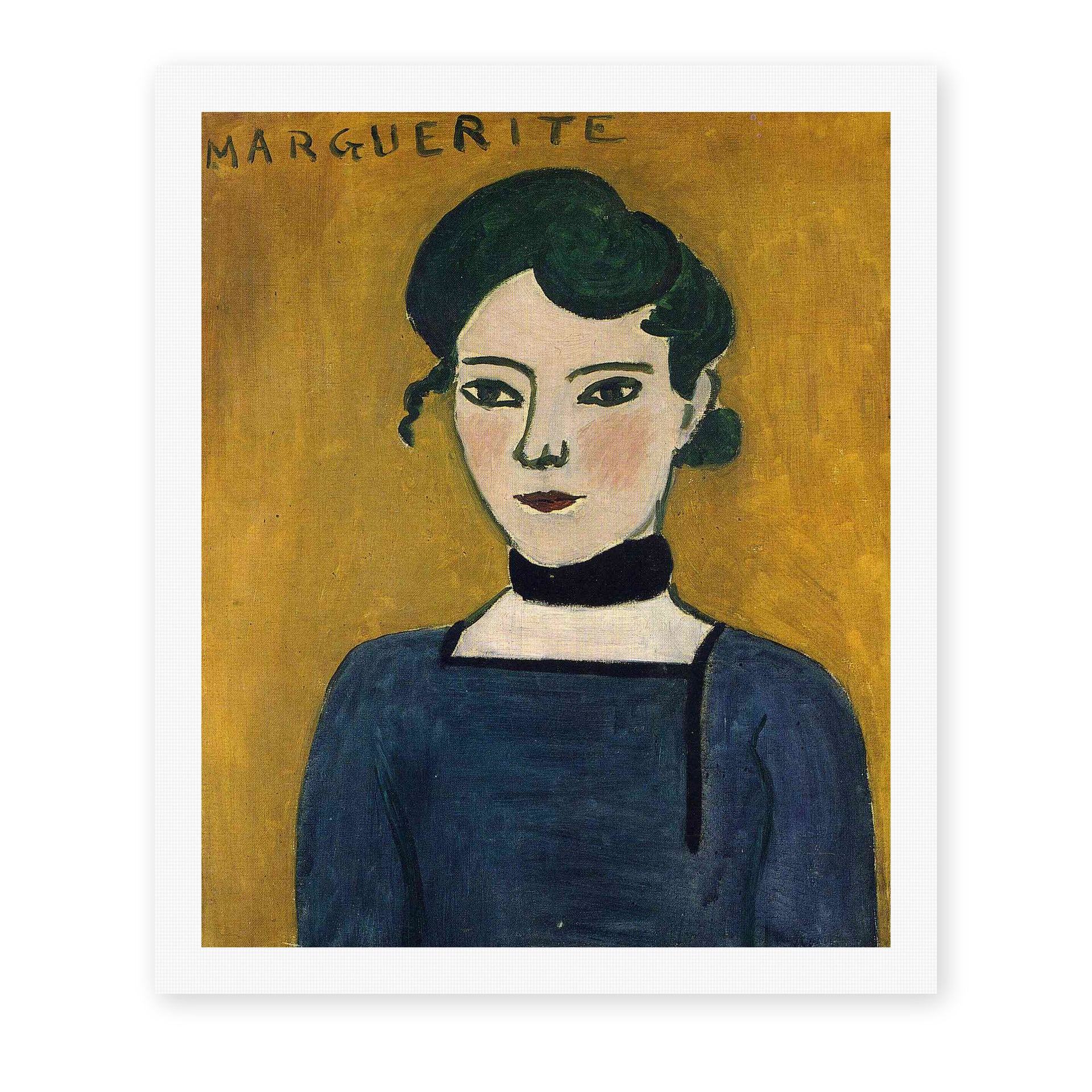 Henri Matisse's Marguerite painting reproduced as a rolled canvas print