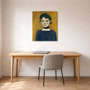Gallery-wrapped canvas print of Henri Matisse's Marguerite hanging in a home office