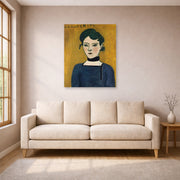 Unframed poster print of Henri Matisse's Marguerite displayed in a living room, view 1