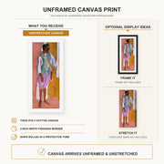 Henri Matisse - Moroccan Amido canvas print size comparison and framing display infographic