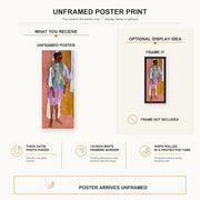 Henri Matisse - Moroccan Amido poster print size comparison display infographic