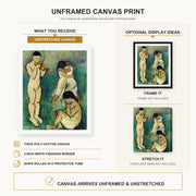 Henri Matisse - Music Sketch canvas print size comparison and framing display infographic
