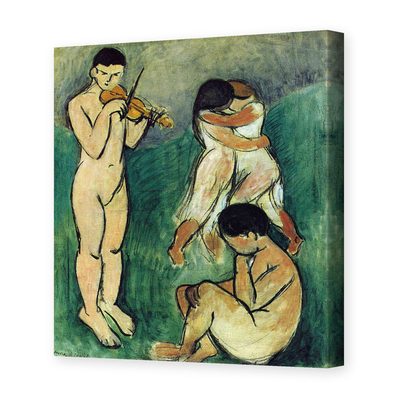 Henri Matisse's Music Sketch painting reproduced as a gallery-wrapped canvas print