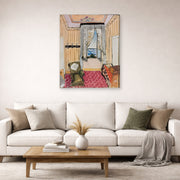 Gallery-wrapped canvas print of Henri Matisse's My Room at the Beau-rivage hanging in a living room, view 2