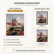 Henri Matisse - Notre-dame canvas print size comparison and framing display infographic