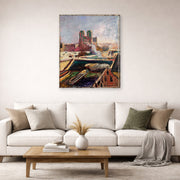 Gallery-wrapped canvas print of Henri Matisse's Notre-dame hanging in a living room, view 2