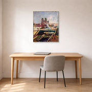 Gallery-wrapped canvas print of Henri Matisse's Notre-dame hanging in a home office