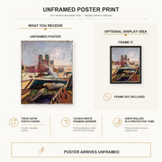 Henri Matisse - Notre-dame poster print size comparison display infographic