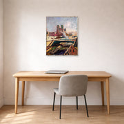 Unframed poster print of Henri Matisse's Notre-dame displayed in a home office