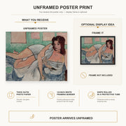 Henri Matisse - Nu Au Peignoir poster print size comparison display infographic