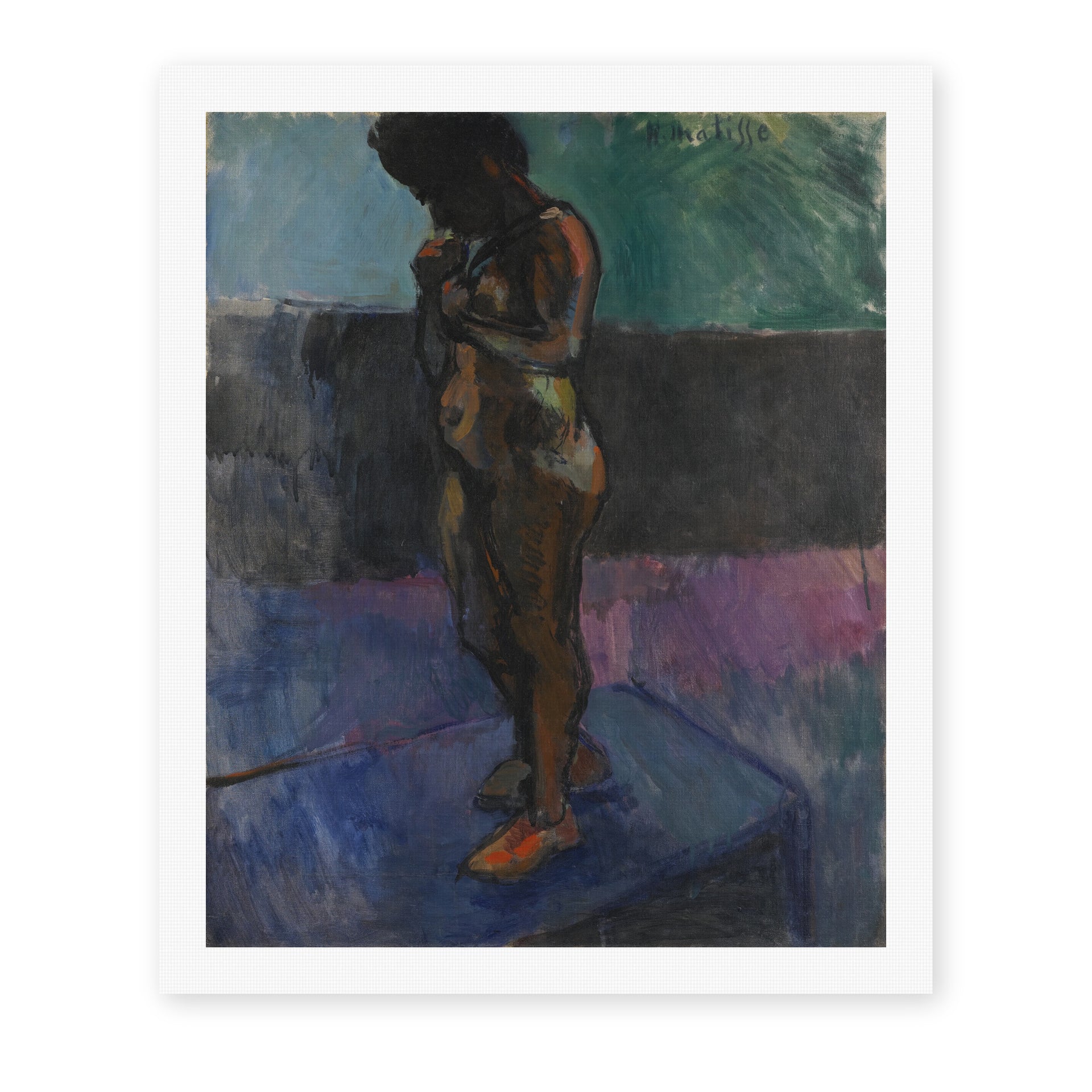 Henri Matisse's Nu Aux Souliers Roses painting reproduced as a rolled canvas print