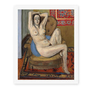Henri Matisse's Nude on Blue Cushion painting reproduced as a rolled canvas print