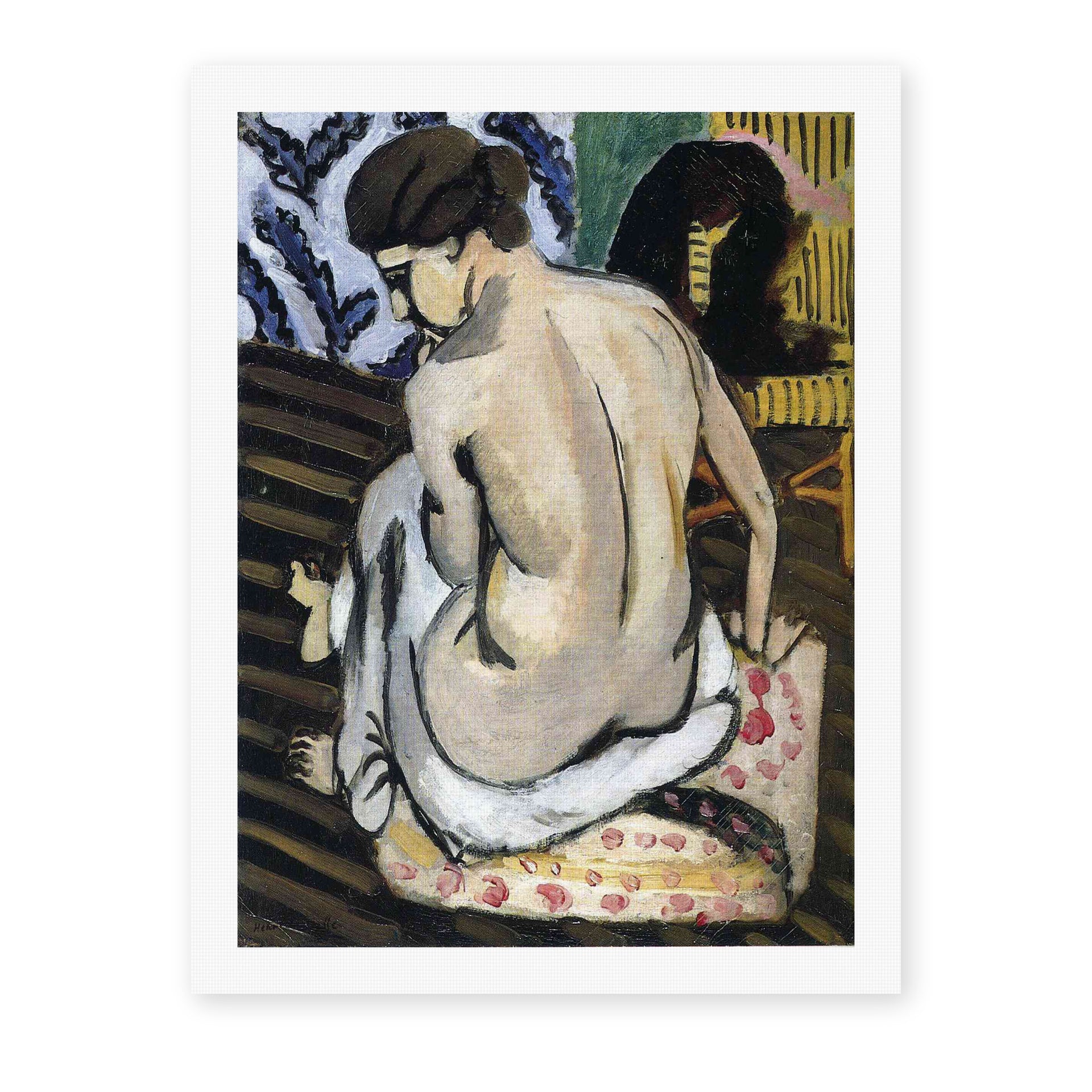 Henri Matisse's Nude's Back painting reproduced as a rolled canvas print