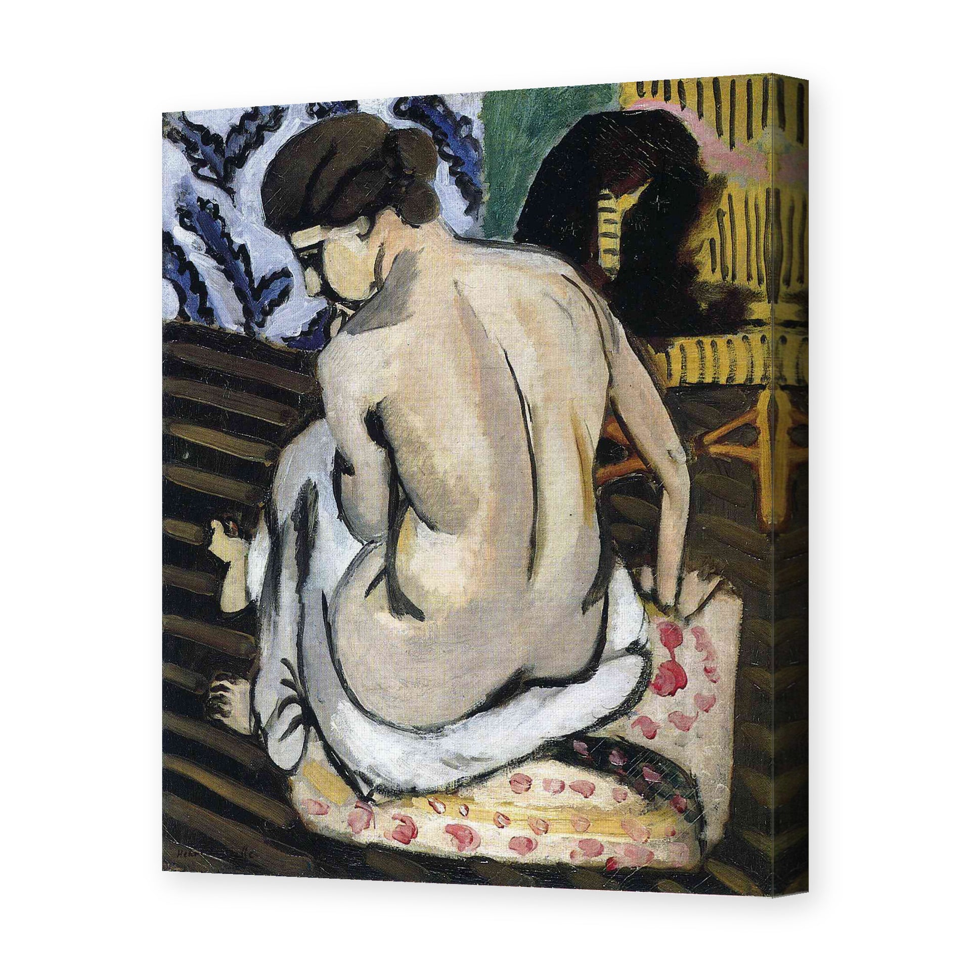 Henri Matisse's Nude's Back painting reproduced as a gallery-wrapped canvas print
