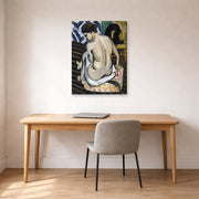 Gallery-wrapped canvas print of Henri Matisse's Nude's Back hanging in a home office