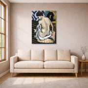 Unframed poster print of Henri Matisse's Nude's Back displayed in a living room, view 1