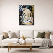 Unframed poster print of Henri Matisse's Nude's Back displayed in a living room, view 2
