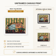 Henri Matisse - Odalisque Au Coffret Rouge canvas print size comparison and framing display infographic