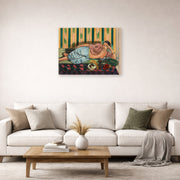 Unframed poster print of Henri Matisse's Odalisque Au Coffret Rouge displayed in a living room, view 2