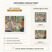 Henri Matisse - Odalisque Au Fauteuil Noir canvas print size comparison and framing display infographic