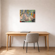 Gallery-wrapped canvas print of Henri Matisse's Odalisque Au Fauteuil Noir hanging in a home office