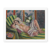 Henri Matisse's Odalisque Couchee Aux Magnolias painting reproduced as a rolled canvas print