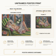 Henri Matisse - Odalisque Couchee Aux Magnolias poster print size comparison display infographic