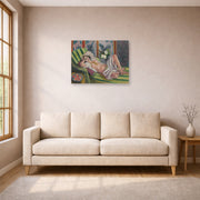Unframed poster print of Henri Matisse's Odalisque Couchee Aux Magnolias displayed in a living room, view 1