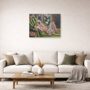 Unframed poster print of Henri Matisse's Odalisque Couchee Aux Magnolias displayed in a living room, view 2