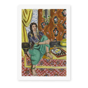 Henri Matisse's Odalisque Sitting With Board painting reproduced as a rolled canvas print