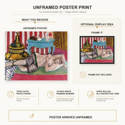 Henri Matisse - Odalisque with Green Scarf poster print size comparison display infographic