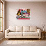 Unframed poster print of Henri Matisse's Odalisque with Green Scarf displayed in a living room, view 1