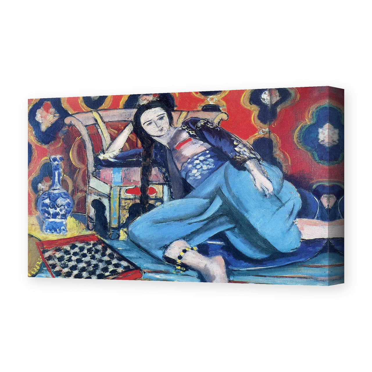 Henri Matisse's Odalisque with a Turkish Chair painting reproduced as a gallery-wrapped canvas print