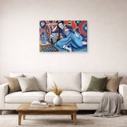 Gallery-wrapped canvas print of Henri Matisse's Odalisque with a Turkish Chair hanging in a living room, view 2