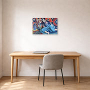 Gallery-wrapped canvas print of Henri Matisse's Odalisque with a Turkish Chair hanging in a home office