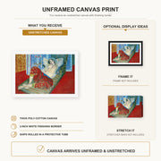 Henri Matisse - Odalisque in Red Culottes canvas print size comparison and framing display infographic