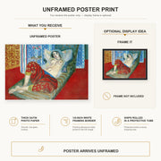 Henri Matisse - Odalisque in Red Culottes poster print size comparison display infographic