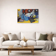 Gallery-wrapped canvas print of Henri Matisse's Odalisques hanging in a living room, view 2